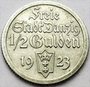 WMG Wolne Miasto Gdańsk 1/2 Guldena 1923