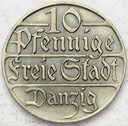 WMG Wolne Miasto Gdańsk 10 Fenigów 1923