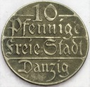 WMG Wolne Miasto Gdańsk 10 Fenigów 1923