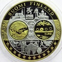 Wspólna Waluta Euro Finlandia, SREBRO Ag999, 40mm