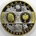 Wspólna Waluta Euro Monako, SREBRO Ag999, 18g 40mm
