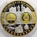 Wspólna Waluta Euro San Marino, SREBRO Ag999, 40mm