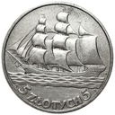 5 zł złotych 1936 Żaglowiec Żaglówka Statek