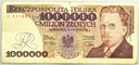 1991 1000000 zł złotych Reymont, seria C