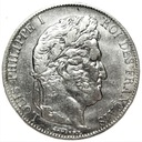 5 franków Francja 1847 A Ludwik Filip I