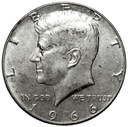 USA 1/2 Dolara Half Dollar 1966 Kennedy SREBRO