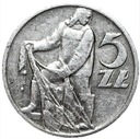 5 zł złotych 1958 z Rybakiem, wąskie 8, Rybak