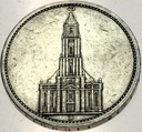 Niemcy 5 Marek Mark 1935 Wieża Kościół SREBRO