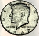 USA 1/2 Dolara Half Dollar 1969 Kennedy SREBRO