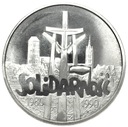 100000 zł złotych 1990 Solidarność TYP A SREBRO