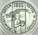 20 zł złotych 2004 Getto Pamięci ofiar Getta w Łodzi SREBRO