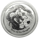 Australia 50 centów cents 2012 Rok Smoka Year of the Dragon SREBRO
