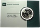 20 zł złotych 2014 Patrioci 1944 Obywatele SREBRO