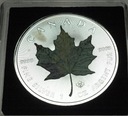 Kanada 5 dolarów 2014 Liść klonu klonowy TAMPONDRUK uncja 1 oz SREBRO (1)