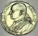Watykan 10 lirów lire 1930 Pius XI SREBRO