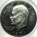 USA 1 dolar One Dollar 1971 Eisenhower LUSTRO PROOF SREBRO