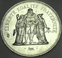 Francja 50 franków francs 1976 Herkules SREBRO