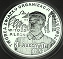10 zł złotych 2010 KL Auschwitz Auschwitz-Birkenau Pilecki SREBRO