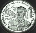 10 zł złotych 2010 KL Auschwitz Auschwitz-Birkenau Pilecki SREBRO