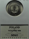 10 zł złotych 1969 25 rocznica PRL MENNICZY MS65