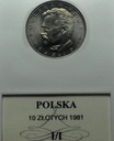 10 zł złotych 1981 Bolesław Prus MENNICZA