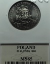 50 zł złotych 1980 Bolesław Chrobry MENNICZY MS65