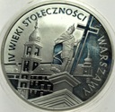 20 zł złotych 1996 IV wieki Stołeczności Warszawy SREBRO