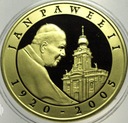 10 zł złotych 2005 Jan Paweł II platerowana złotem SREBRO