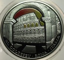 Andora 10 dinarów diners 2009 Koloseum Rzym Włochy Cuda Świata SREBRO
