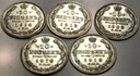 Lot Zestaw 5 x 10 Kopiejek SREBRO