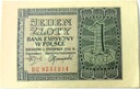 1941 1 zł Jeden Złoty, seria BE (nr 2)