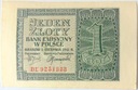 1941 1 zł Jeden Złoty, seria BE (nr 1)