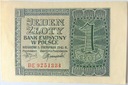 1941 1 zł Jeden Złoty, seria BE (nr 2)