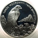 20 zł złotych 2008 Sokół Wędrowny Zwierzęta Świata SREBRO