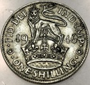 Anglia UK 1 szyling shilling 1946 Jerzy VI George SREBRO