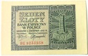1941 1 zł Jeden Złoty, seria BE (nr 1)