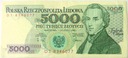 1988 5000 zł złotych Chopin seria DS