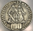 100 zł złotych 1966 Mieszko Dąbrówka Tysiąclecie Państwa Polskiego SREBRO