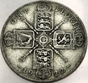 Anglia UK floren florin 1922 Jerzy V George SREBRO