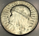 5 zł złotych 1932 Głowa Kobiety Polonia Jadwiga Babka SREBRO