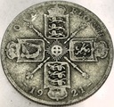 Anglia UK floren florin 1921 Jerzy V George SREBRO