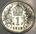 Austro-Węgry 1 korona 1913 Franciszek Józef Austria SREBRO
