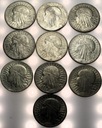 LOT ZESTAW 10x 10 zł złotych 1932 Głowa Kobiety Polonia Jadwiga SREBRO