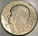 5 zł złotych 1934 Głowa Kobiety Polonia Jadwiga Babka SREBRO