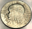 5 zł złotych 1933 Głowa Kobiety Polonia Jadwiga Babka SREBRO