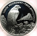 20 zł złotych 2008 Sokół Wędrowny Zwierzęta Świata SREBRO (nr 2)
