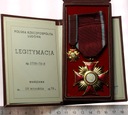 ZŁOTY Krzyż Zasługi PRL Medal Odznaczenie LEGITYMACJA 1978 MINIATURKA