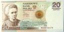 2011 20 zł złotych Maria Skłodowska-Curie banknot kolekcjonerski NBP