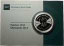 20 zł złotych 2014 Patrioci 1944 Obywatele SREBRO