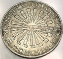 Niemcy 10 marek 1972 D Monachium SREBRO
